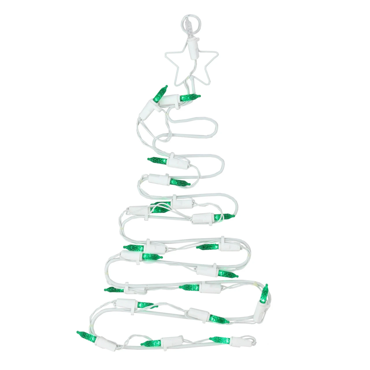 12.5" LED Lighted White Battery Operated Christmas Tree Window Silhouette Decoration - Image 2