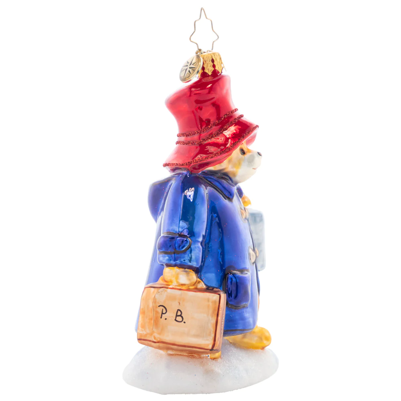 Christopher Radko One-Way Ticket To Paddington Glass Christmas Ornament 1021467 - Image 3