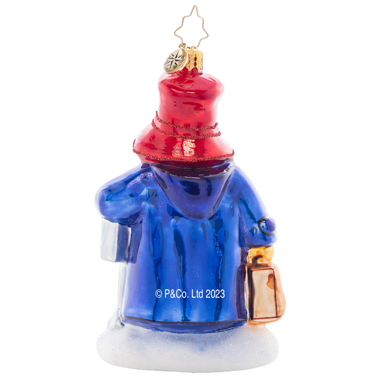 Christopher Radko One-Way Ticket To Paddington Glass Christmas Ornament 1021467 - Image 4
