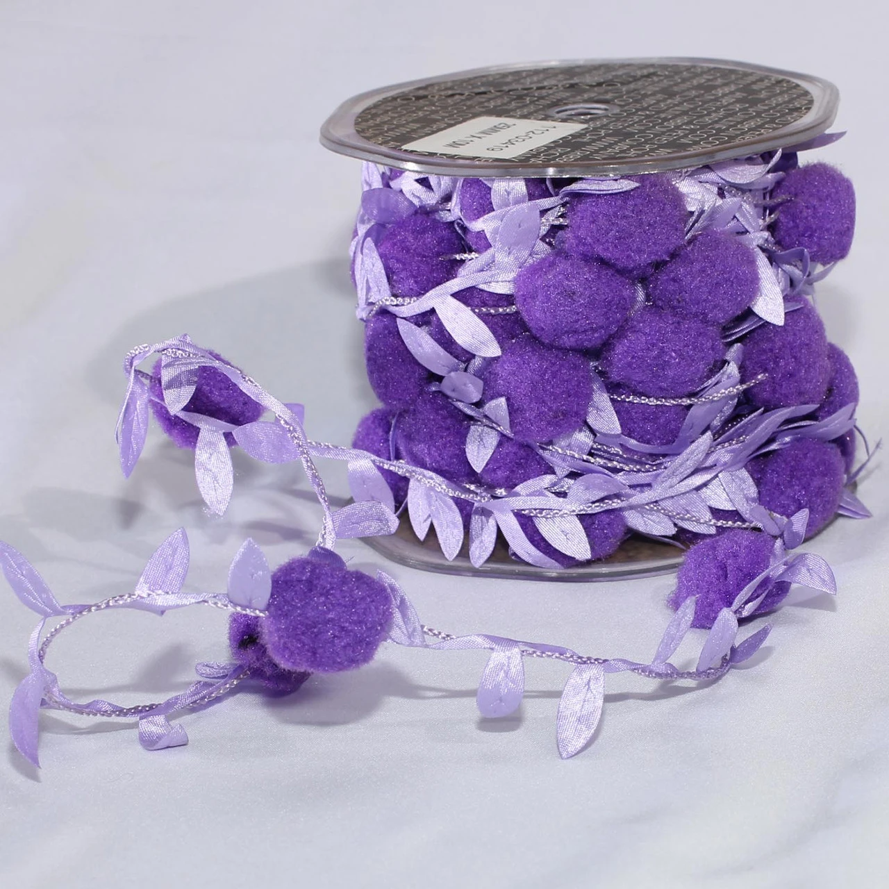 Purple Leaves With Balls Party Garland 0.75" X 22 Yards - Image 2