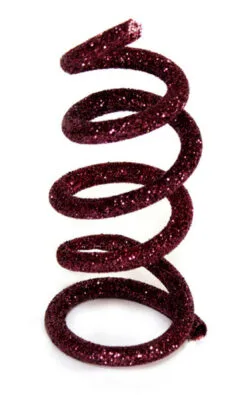 30' X 0.4" Burgundy Glitter Enchanted Forest Wired Tube Artificial Christmas Garland - Unlit
