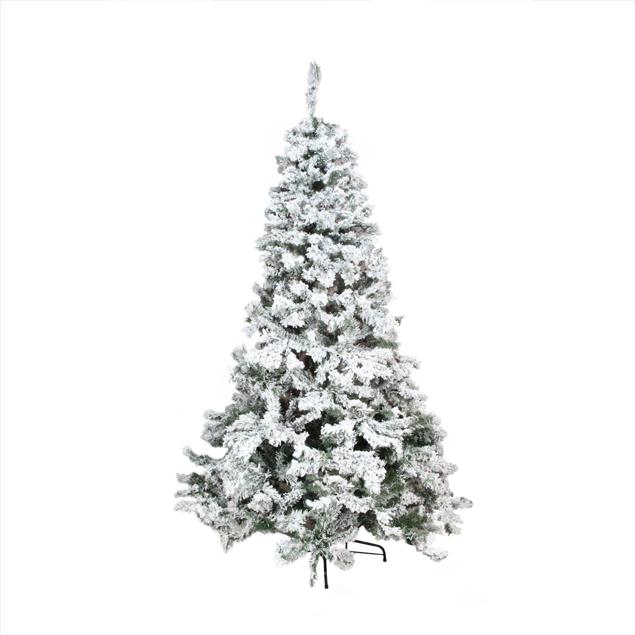 7.5' Green Heavily Flocked Pine Medium Artificial Christmas Tree - Unlit