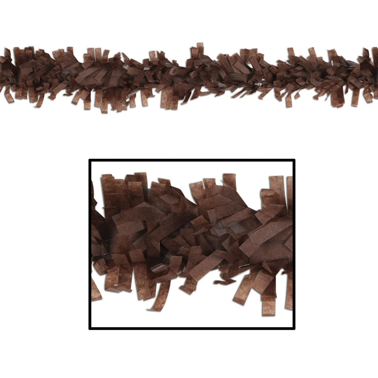 Club Pack Of 24 Cocoa Brown Festive Tissue Festooning Decorations 25'
