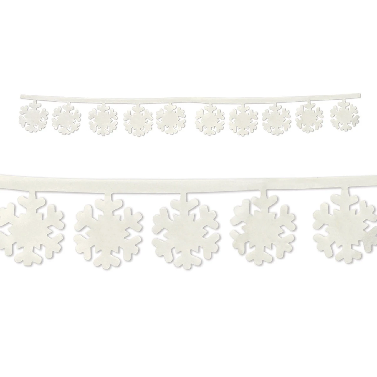 Club Pack Of 24 Christmas Fabric Snowflake Garland Decorations 47"