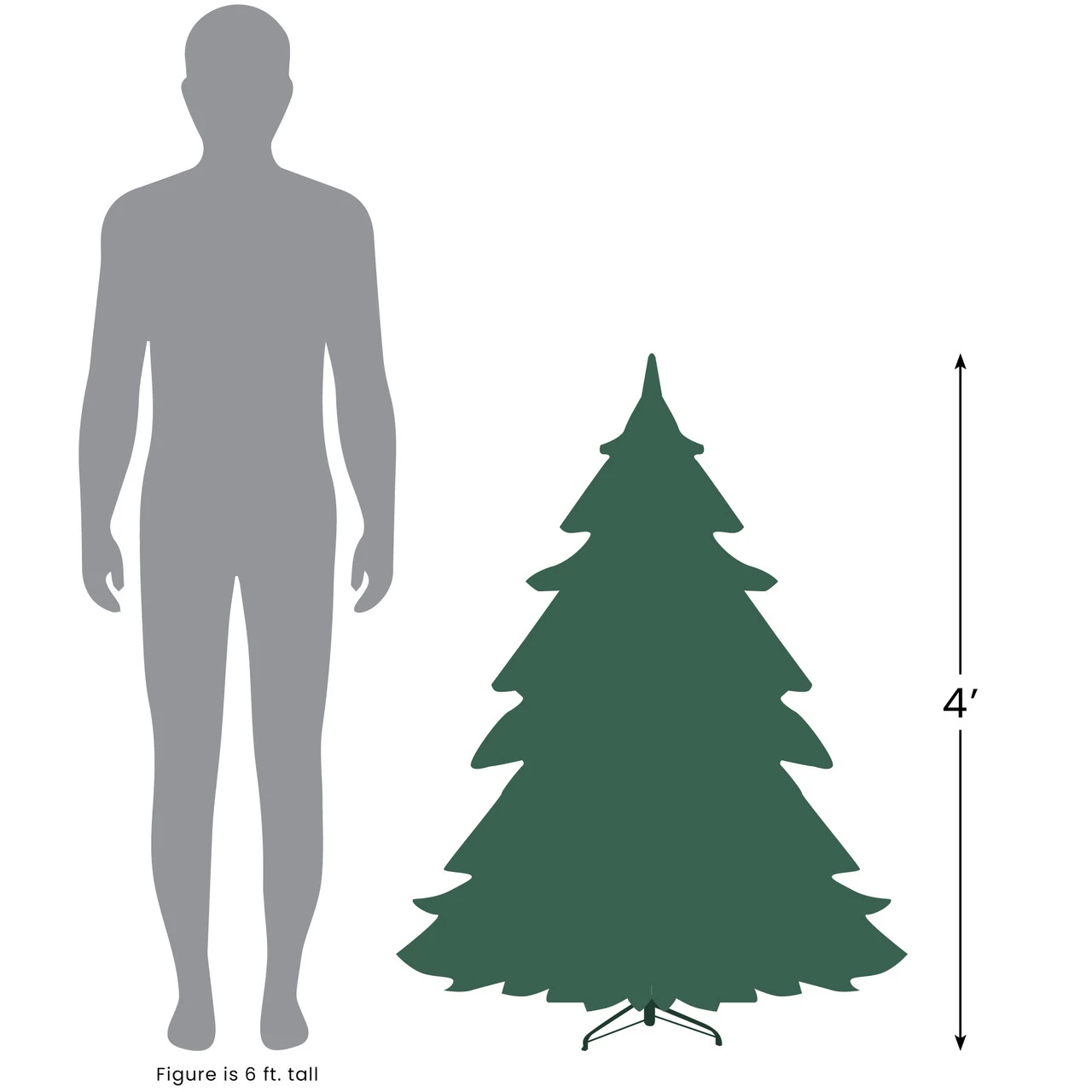 4' Pre-Lit Canadian Pine Medium Artificial Christmas Tree - Clear Lights - Image 4