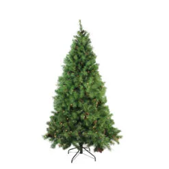 7.5' Pre-Lit Green Medium Pine Artificial Christmas Tree - Clear Lights