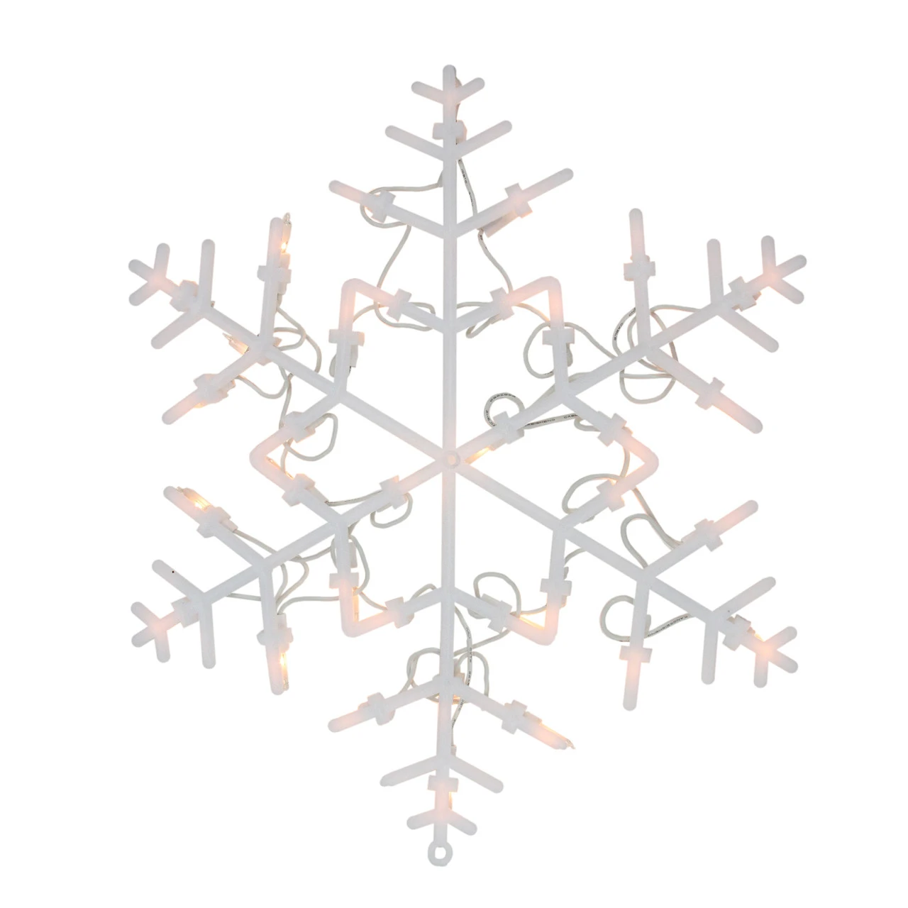 13.5" Lighted Snowflake Christmas Window Silhouette Decoration - Image 2