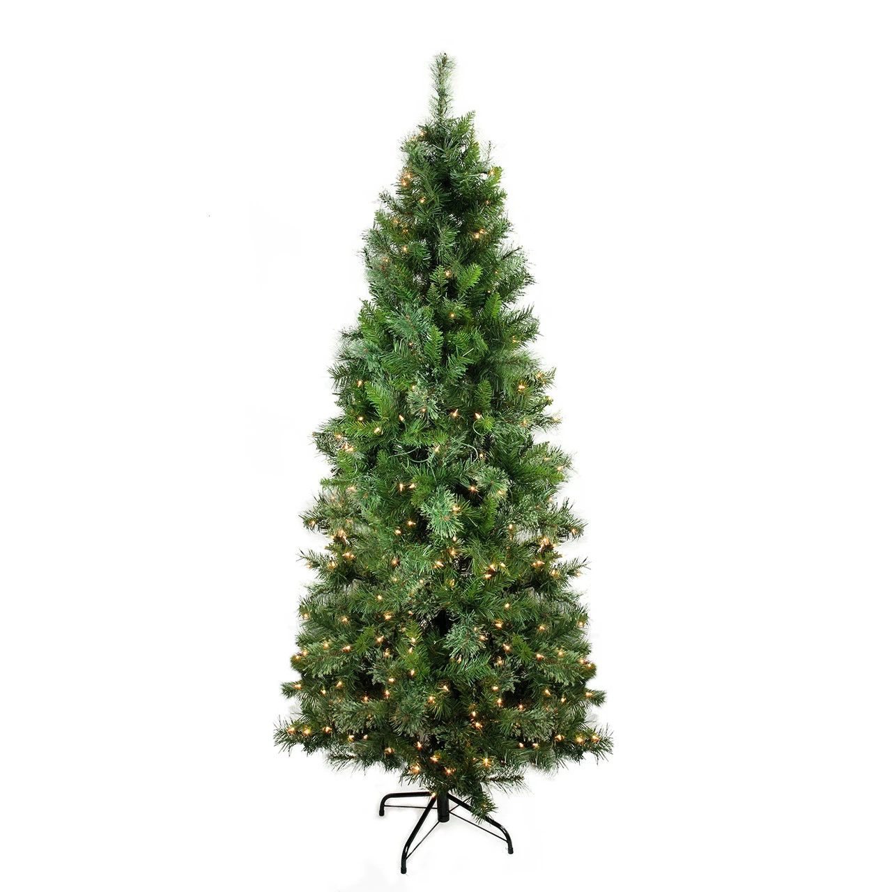 7.5 Ft Pre-Lit Medium Mixed Cashmere Pine Artificial Christmas Tree, Clear Lights