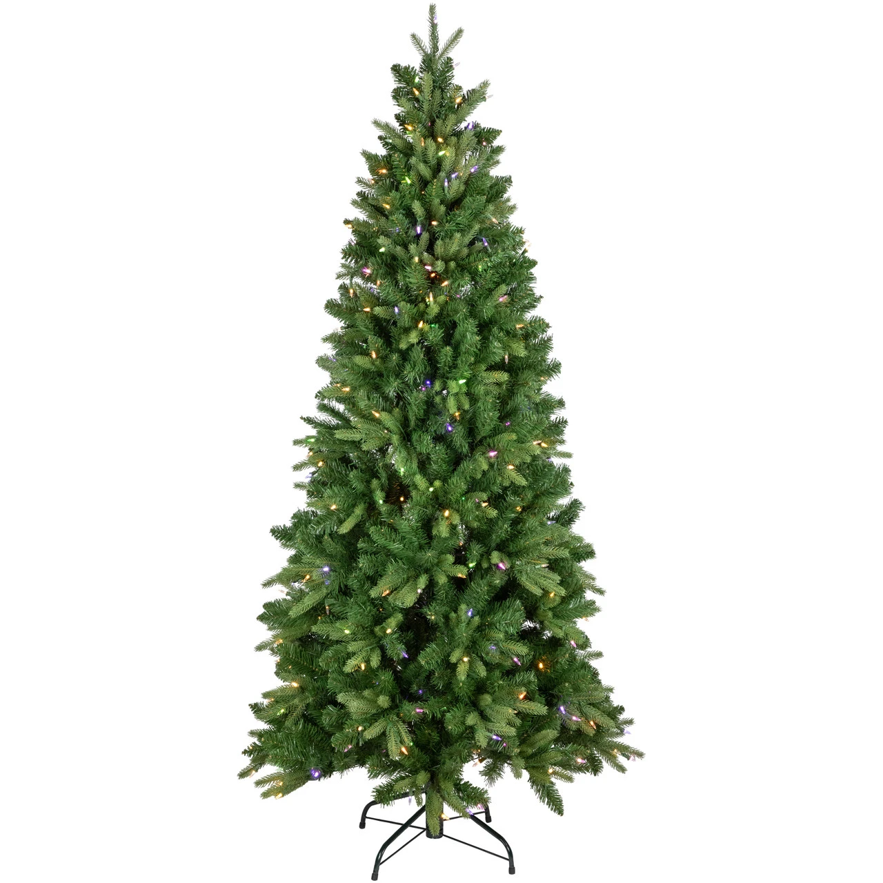 7.5' Pre-Lit Washington Frasier Fir Multi-Function Slim Christmas Tree - Dual Color LED Lights - Image 3