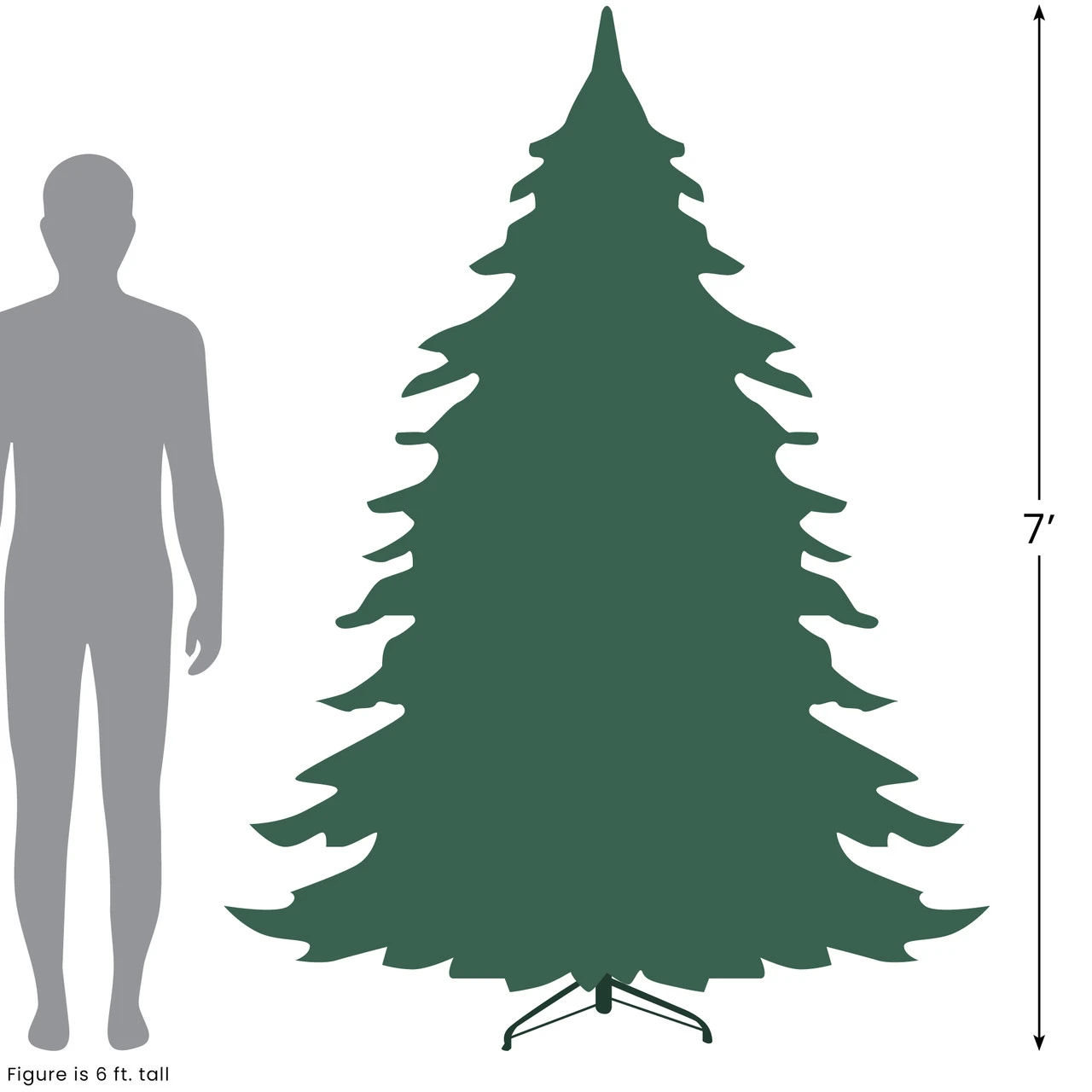 7' Full Snowy Delta Pine With Cones Artificial Christmas Tree, Unlit - Image 5