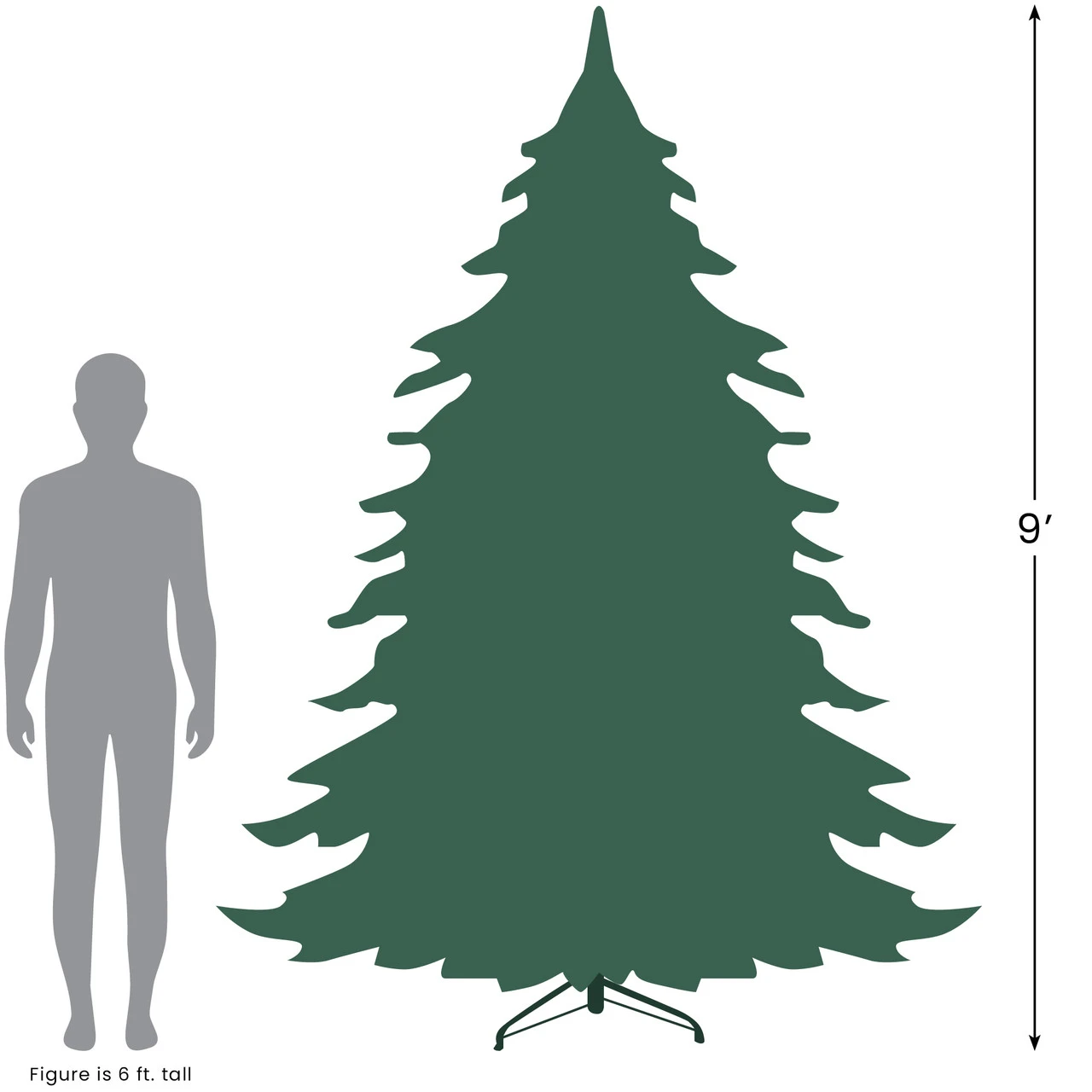 9' Slim Frasier Fir Artificial Christmas Tree, Unlit - Image 4