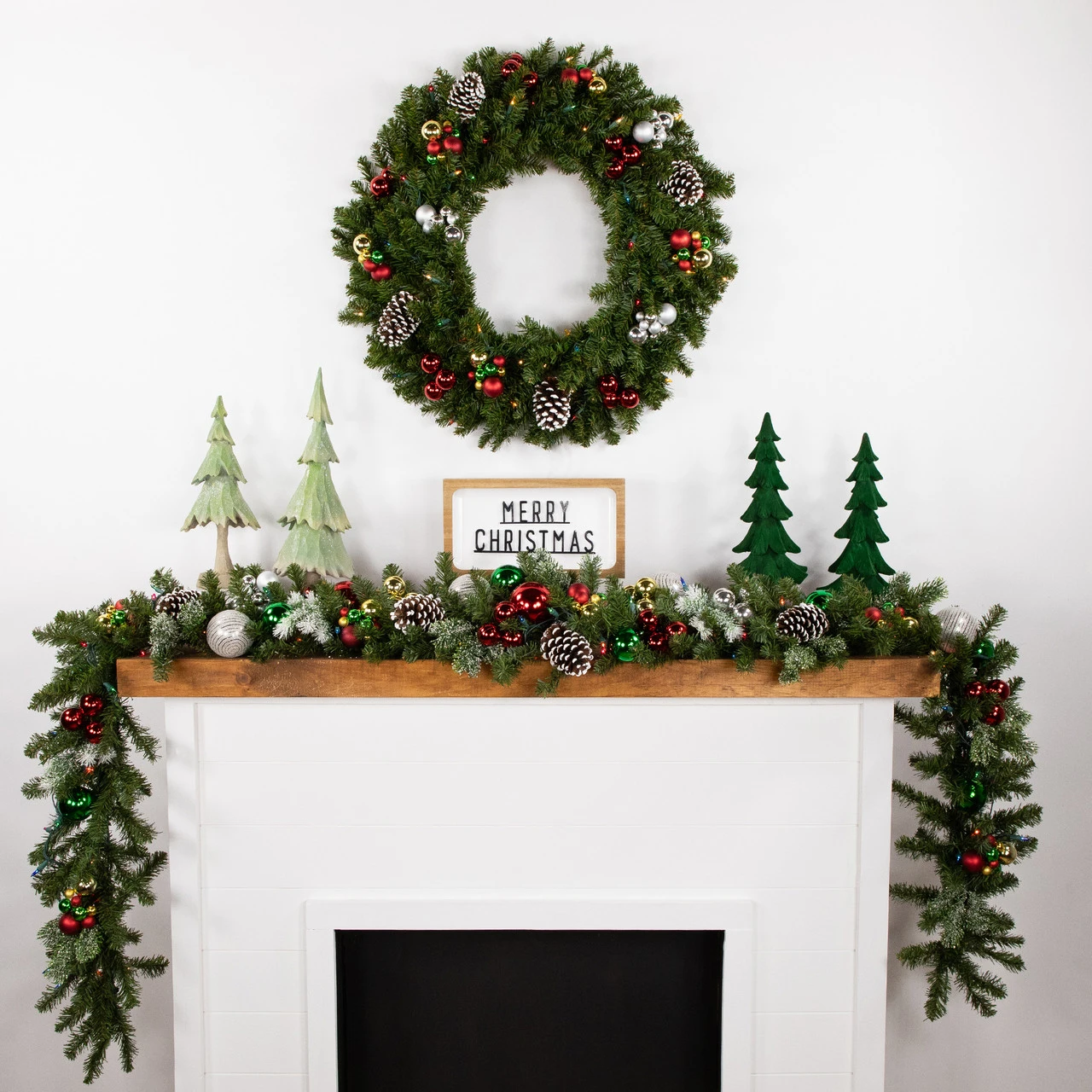 9' X 12" Pre-Lit Canadian Pine Artificial Christmas Garland, Multicolor Lights - Image 2