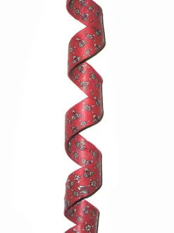 3' Red And Black Twisted Bandana Paisley Christmas Garland - Unlit