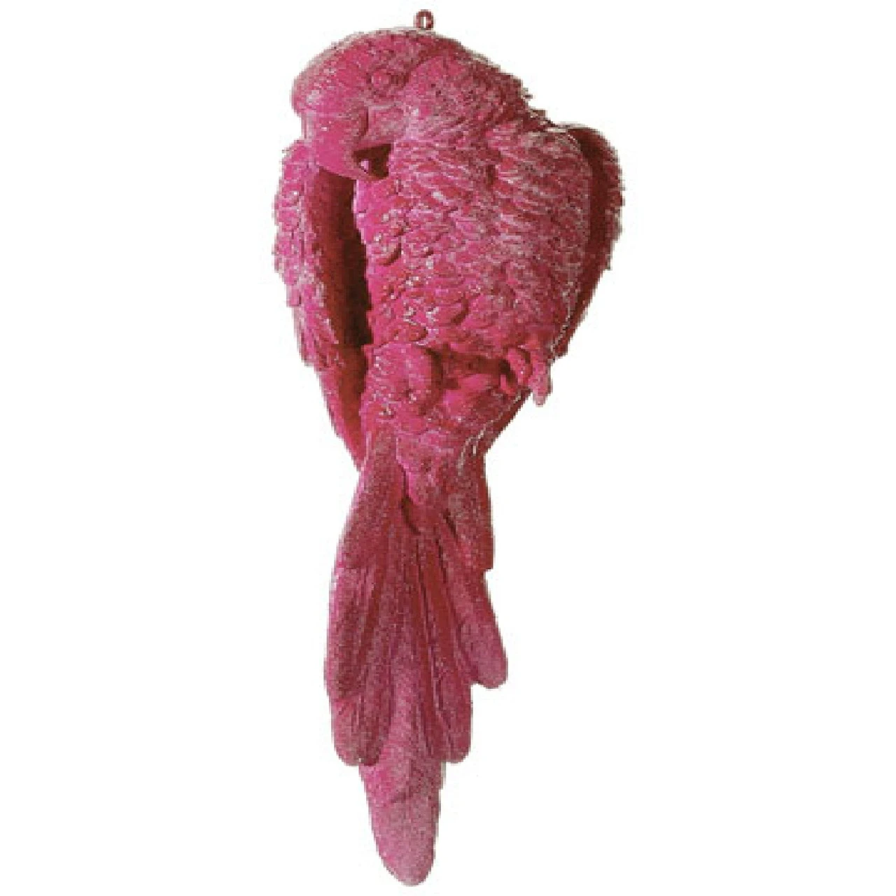 15" Pink Glittered Cockatoo Bird With Closed Feathers Christmas Ornament - Image 2