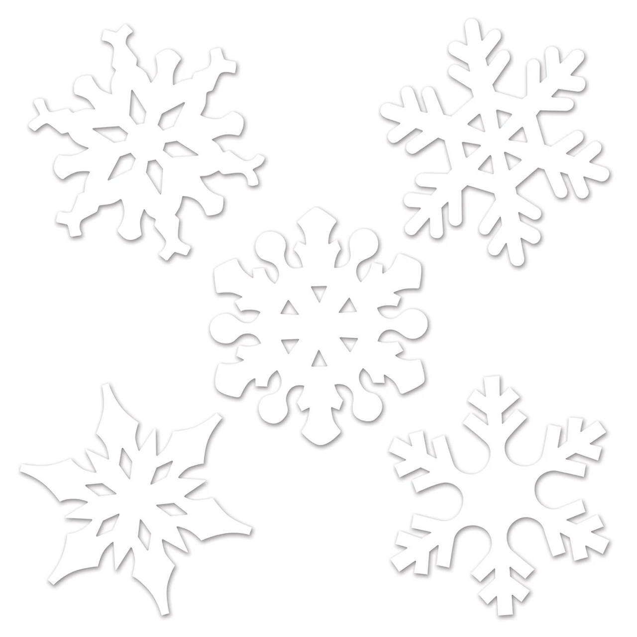 Club Pack Of 24 Winter Wonderland Themed White Mini Snowflake Cutout Decorations 4.5"