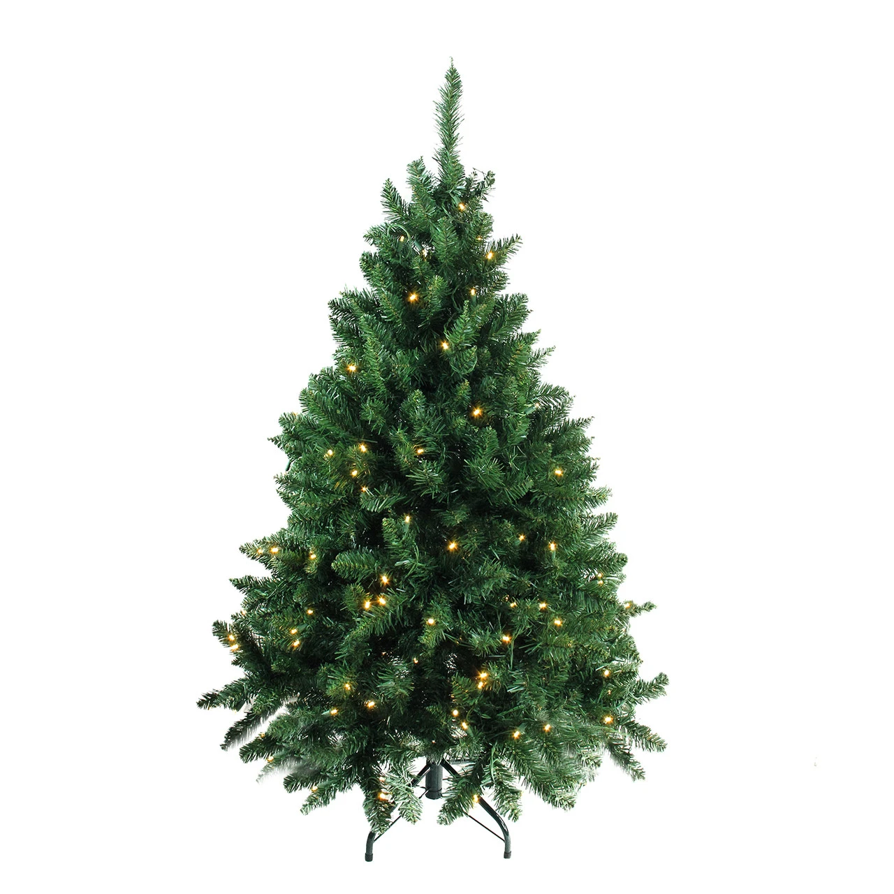 4.5' Pre-Lit Buffalo Fir Full Artificial Christmas Tree - Warm White LED Lights