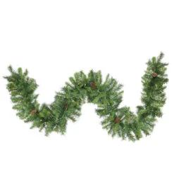 50' X 12" Pre-Lit Dakota Pine Artificial Christmas Garland - Warm White LED Lights