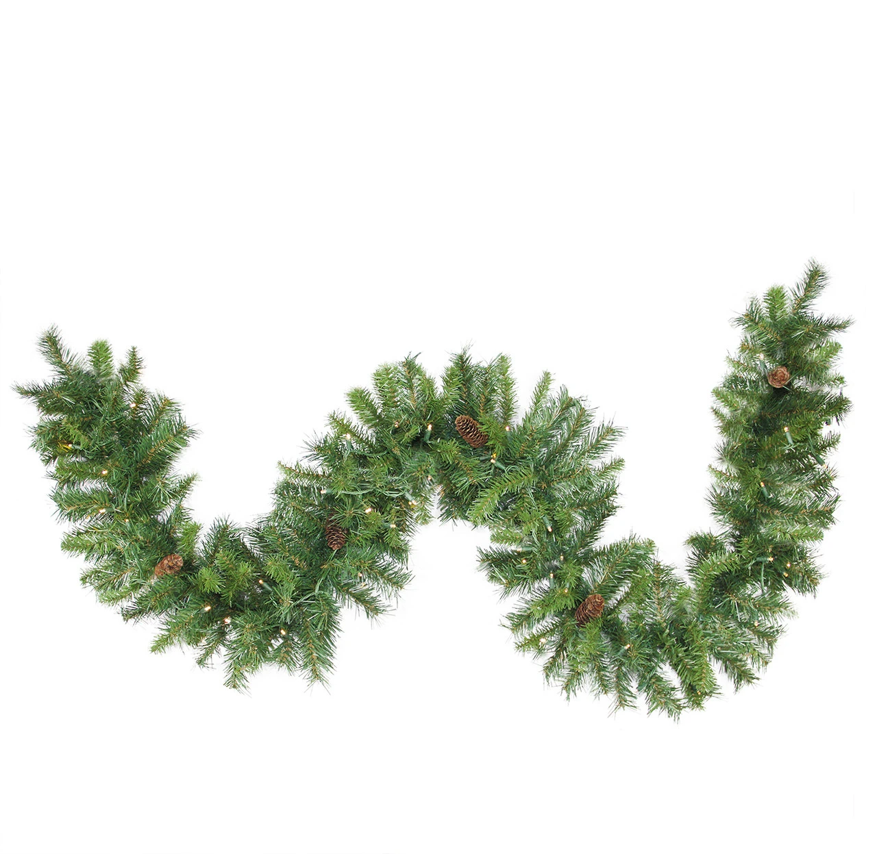 50' X 12" Pre-Lit Dakota Pine Artificial Christmas Garland - Warm White LED Lights