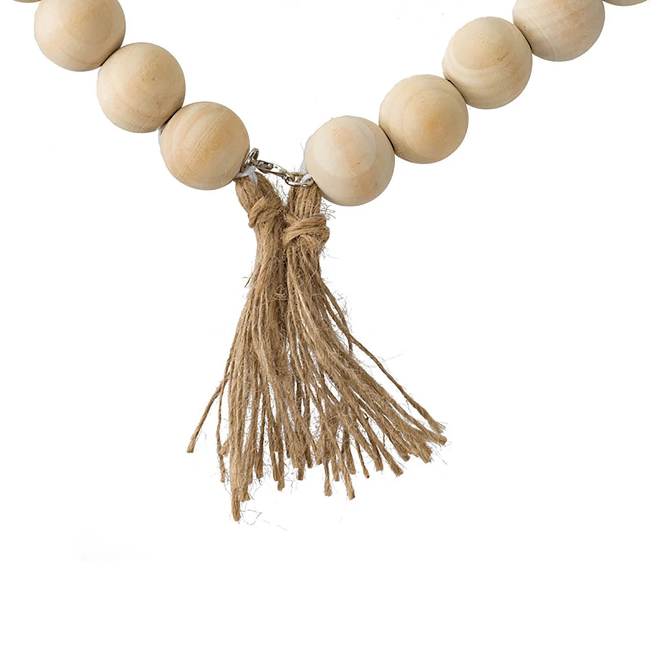 3.4' X 1.6" Pine Sphere Beads With Tassels Artificial Garland - Unlit - Image 3