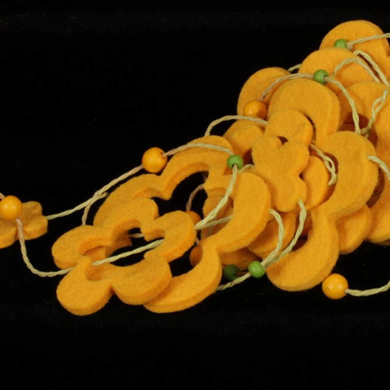 Yellow Felt Flower Garland Decoration 59" X 19.8 Yards