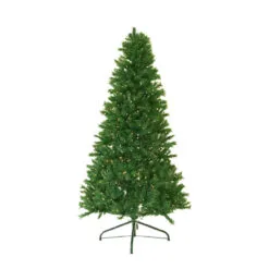 7' Pre-Lit Full Canadian Pine Artificial Christmas Tree - Clear Lights