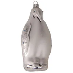 5" Silver Penguin Contemporary Christmas Ornament