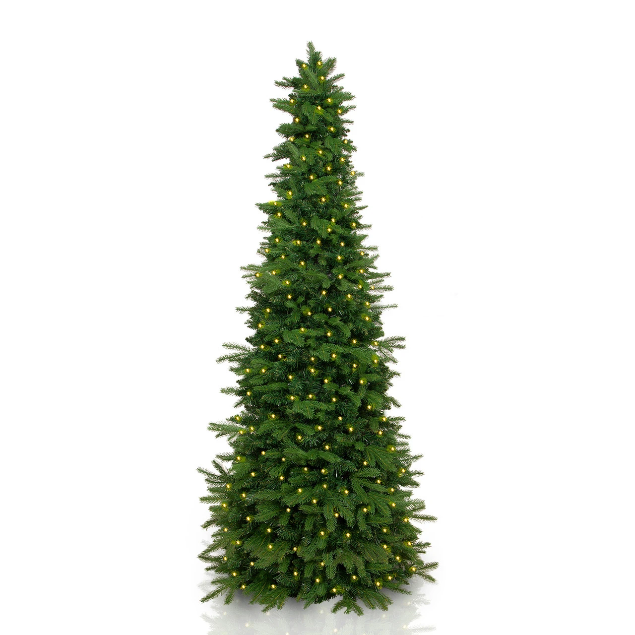 7.5' Pre-Lit Natural Artificial Christmas Tree – Warm White LED Lights