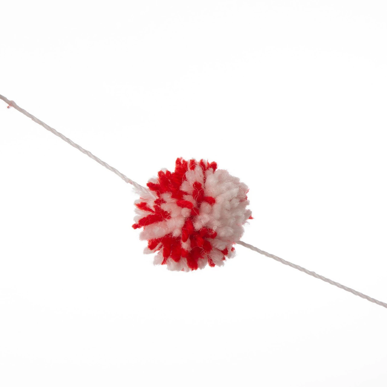 6' Red And White Striped Christmas Gnomes Garland - Image 2