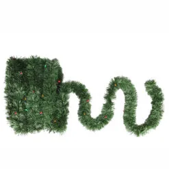 18' Pre-Lit Battery Operated Twinkling Green Pine Artificial Christmas Garland - Multi LED Lights