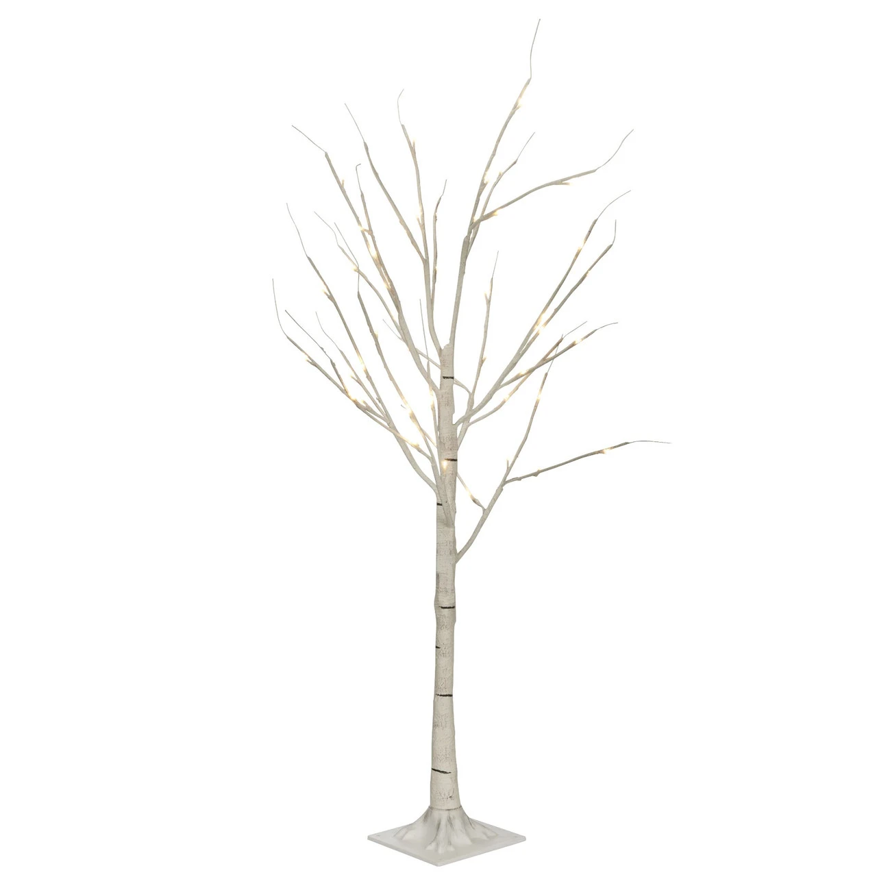 3.75' Pre-Lit Pencil Birch Artificial Christmas Tree - Warm White LED Lights