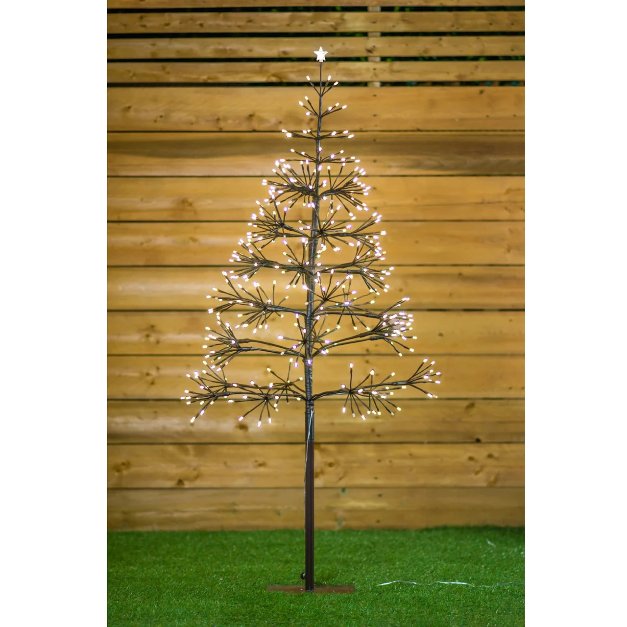 4.25' Pre-Lit Pencil Artificial Christmas Tree - Warm White LED Lights