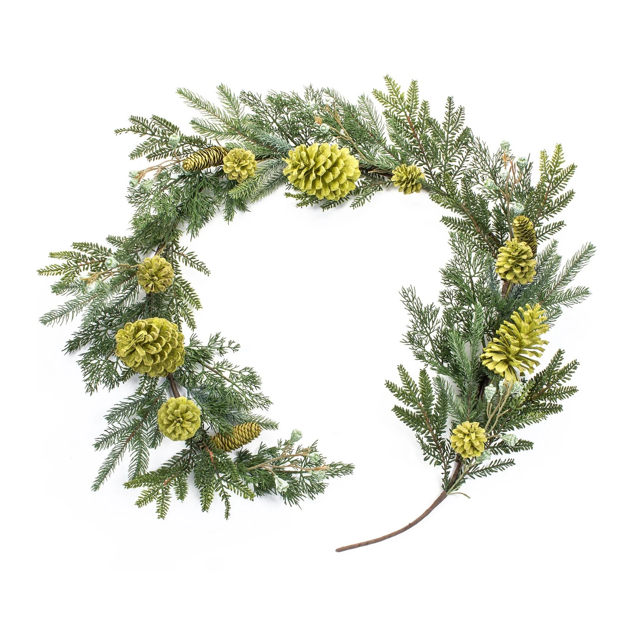 Set Of 2 Artificial Mixed Pine Garland With Pinecones 6' - Image 2