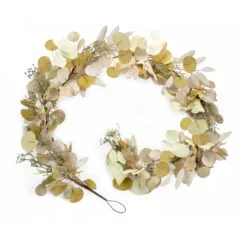 Set Of 2 White And Yellow Eucalyptus Fall Harvest Garlands 6' X 10"