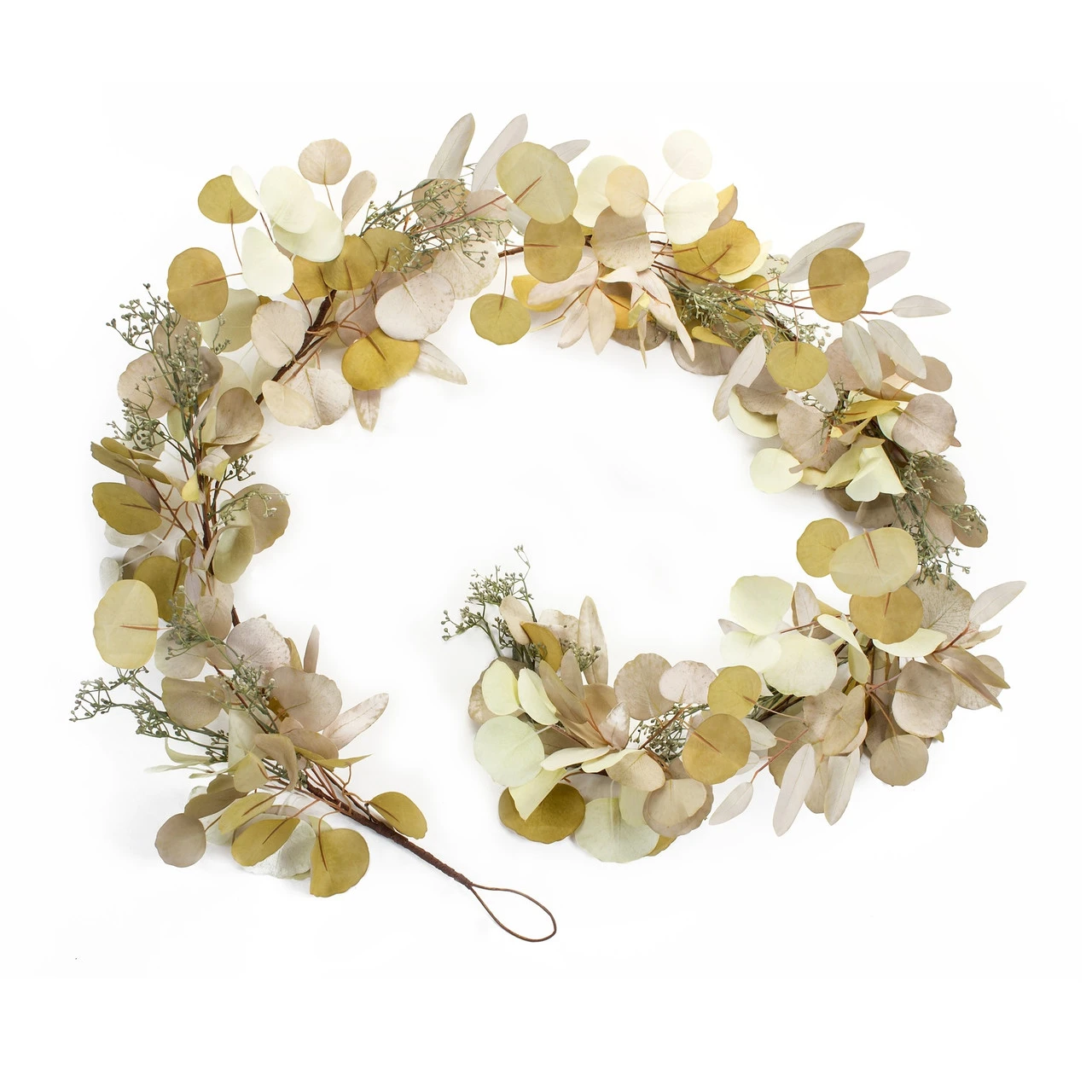 Set Of 2 White And Yellow Eucalyptus Fall Harvest Garlands 6' X 10"