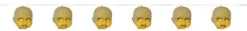 40" Pre Lit Yellow Baby Head Halloween Garland
