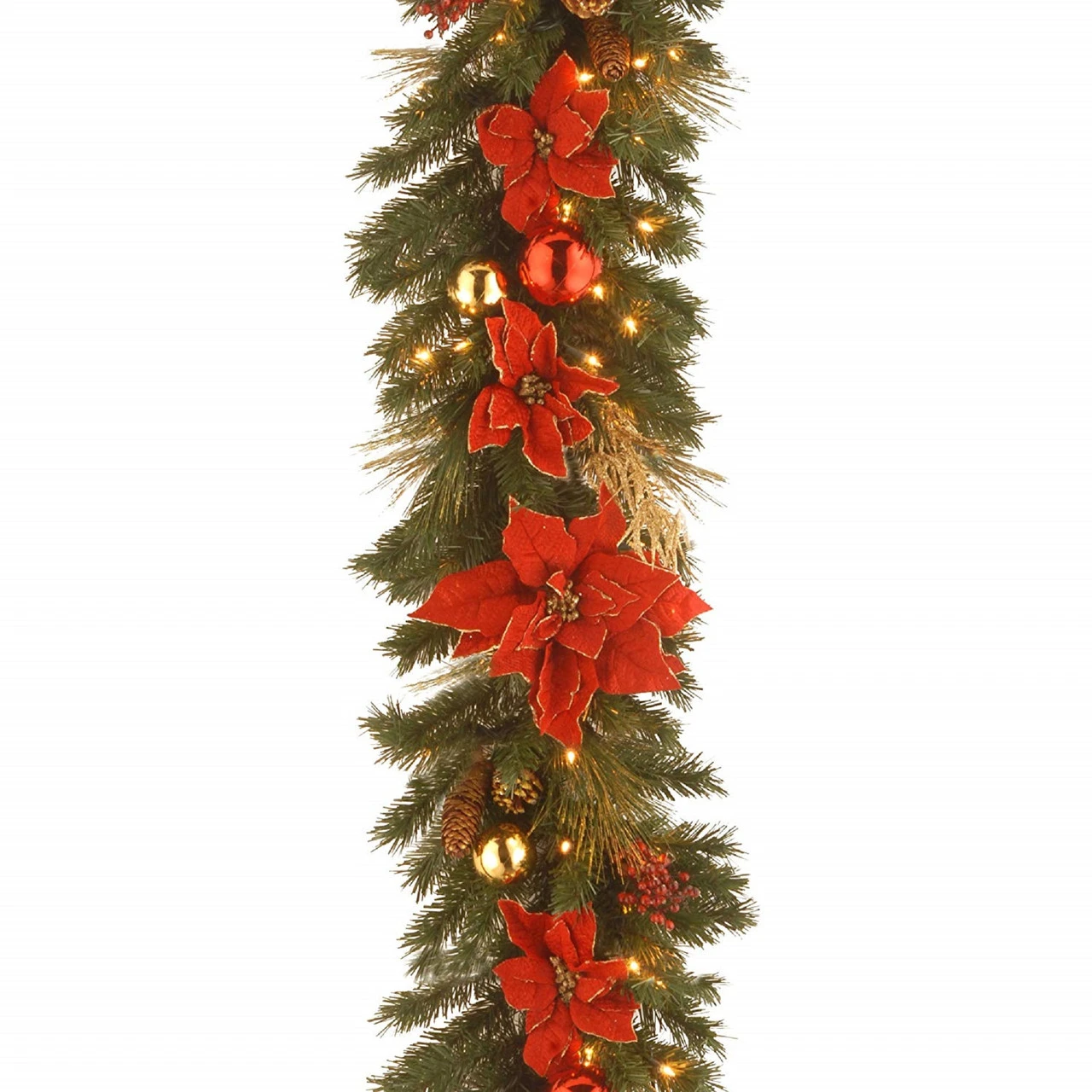 9' X 12" Pre-Lit Decorative Home Spun Artificial Christmas Garland - Clear Lights
