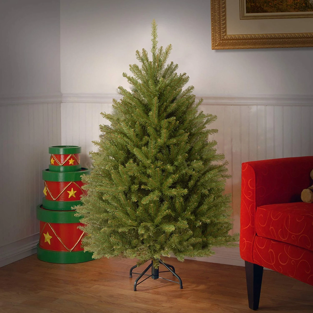 4.5’ Dunhill Fir Artificial Christmas Tree - Unlit - Image 3