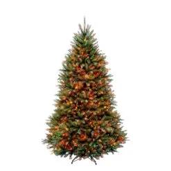 6.5’ Pre-Lit Dunhill Fir Artificial Christmas Tree - Multi-Color Lights