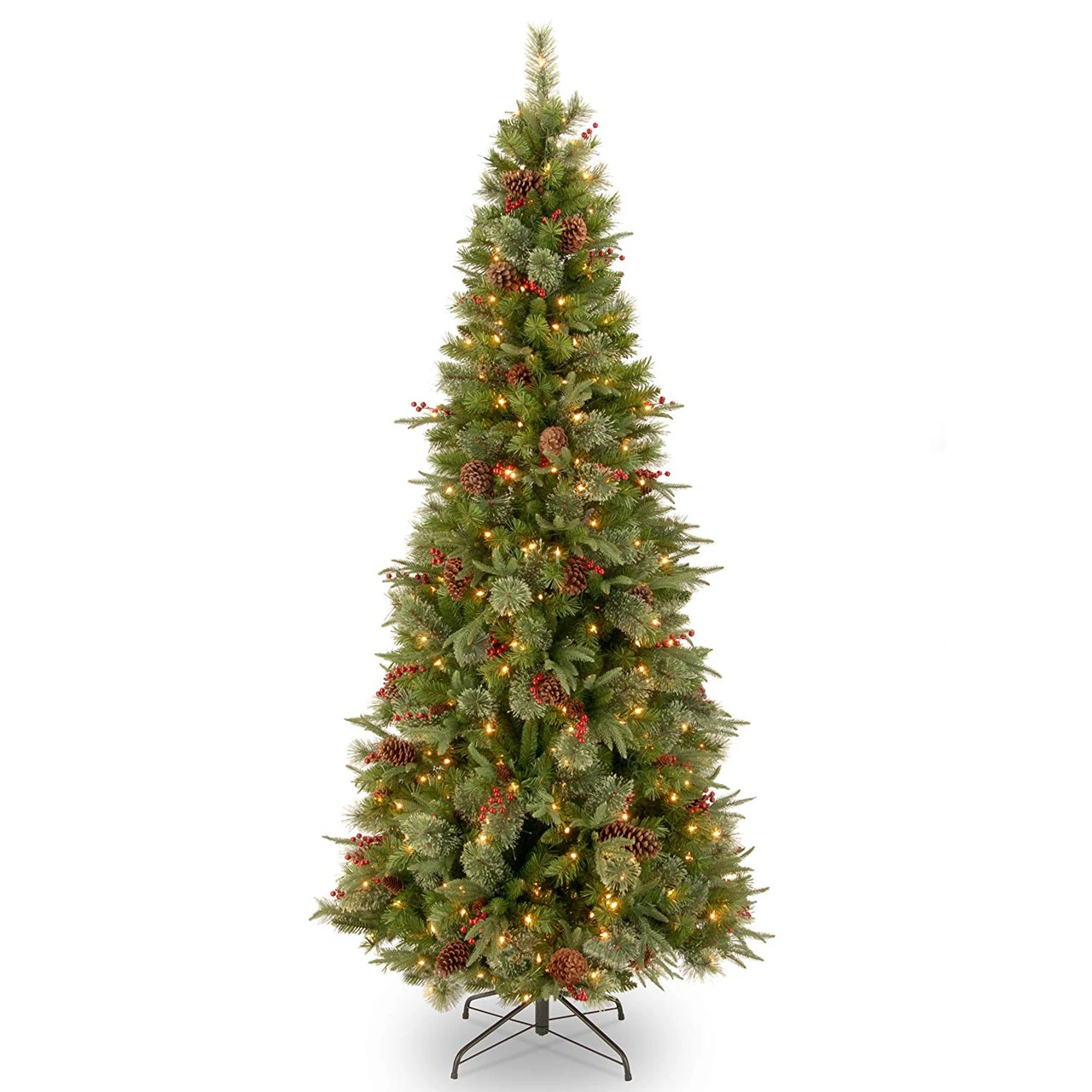 7.5’ Pre-Lit Colonial Slim Artificial Christmas Tree – Clear Lights