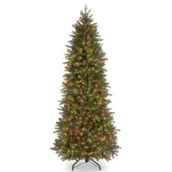 6.5’ Pre-Lit Slim Jersey Fraser Artificial Christmas Tree – Multi Color Lights