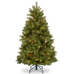 5’ Newberry Spruce Artificial Christmas Tree – Dual Color LED Lights
