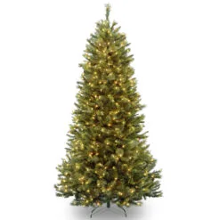 7.5’ Pre-Lit Rocky Ridge Pine Artificial Christmas Tree – Clear Lights