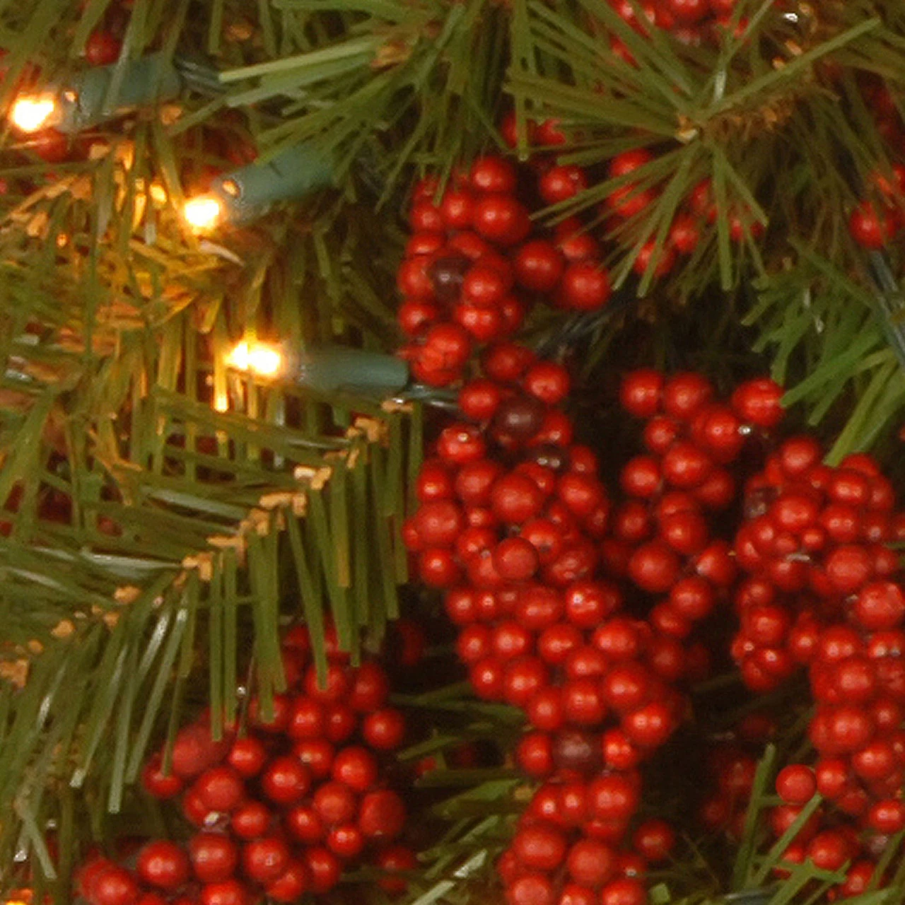 9' X 14" Pre-Lit B/O LED Valley Pine Artificial Christmas Garland – Warm White Lights - Image 2