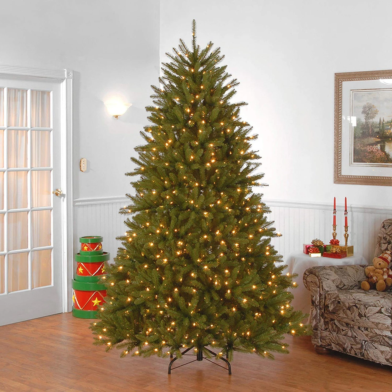 7.5’ Pre-Lit Dunhill Fir Artificial Christmas Tree - Clear Lights - Image 3