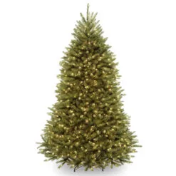 7’ Pre-Lit Dunhill Fir Artificial Christmas Tree – Multi-Color/Warm White LED Lights