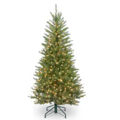 4.5' Pre-lit Dunhill Fir Slim Artificial Christmas Tree – Clear Lights