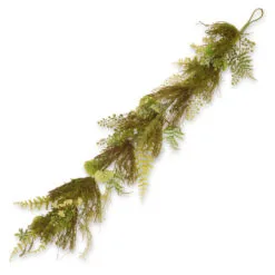 45" Unlit Garden Accents Fern And Lavender Artificial Garland