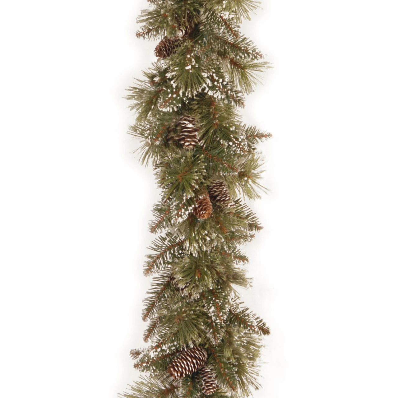 6' X 10" Glittery Bristle Pine Artificial Christmas Garland - Unlit - Image 4