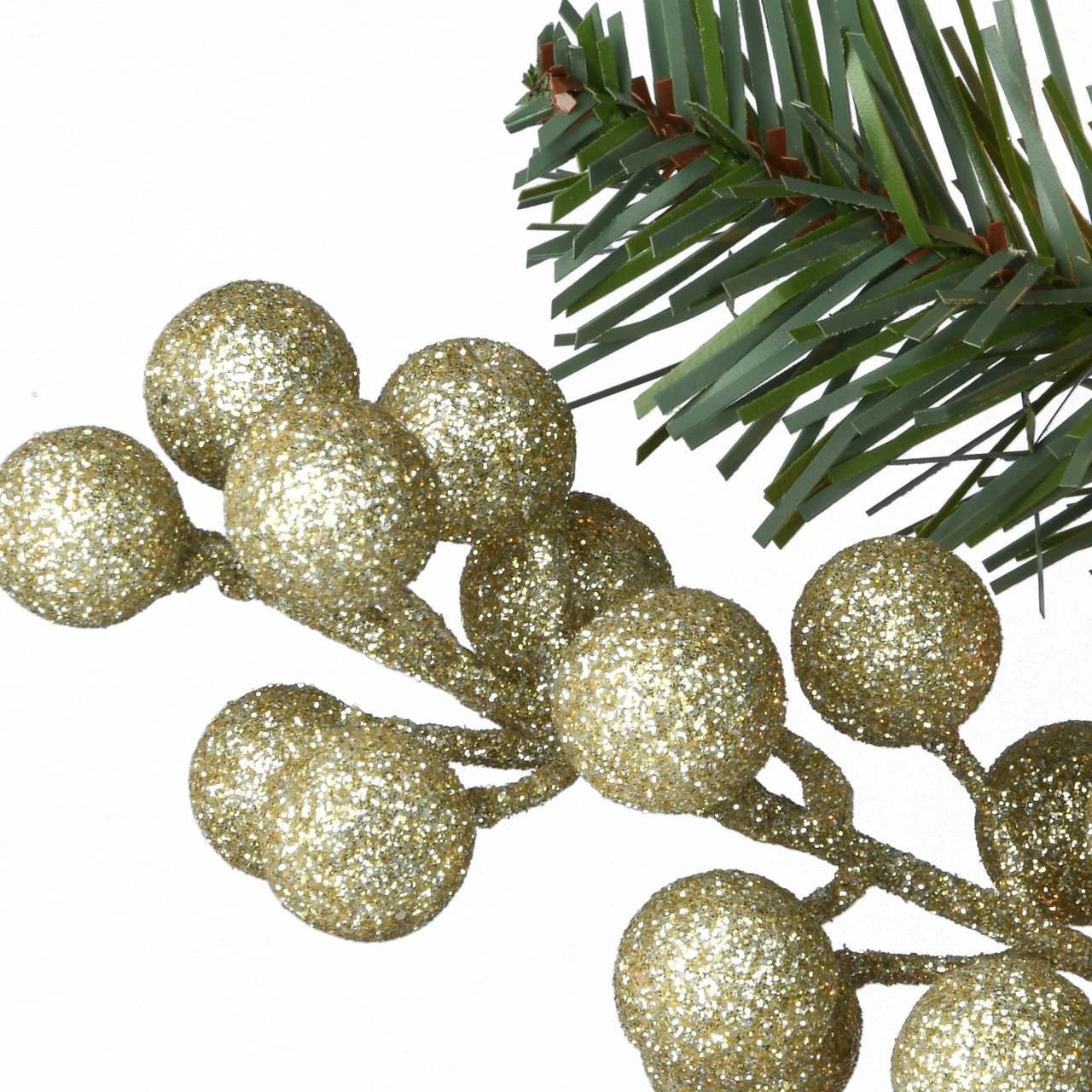 9' Pre-Lit Pomegranate Pine Artificial Christmas Garland - Clear Lights - Image 4