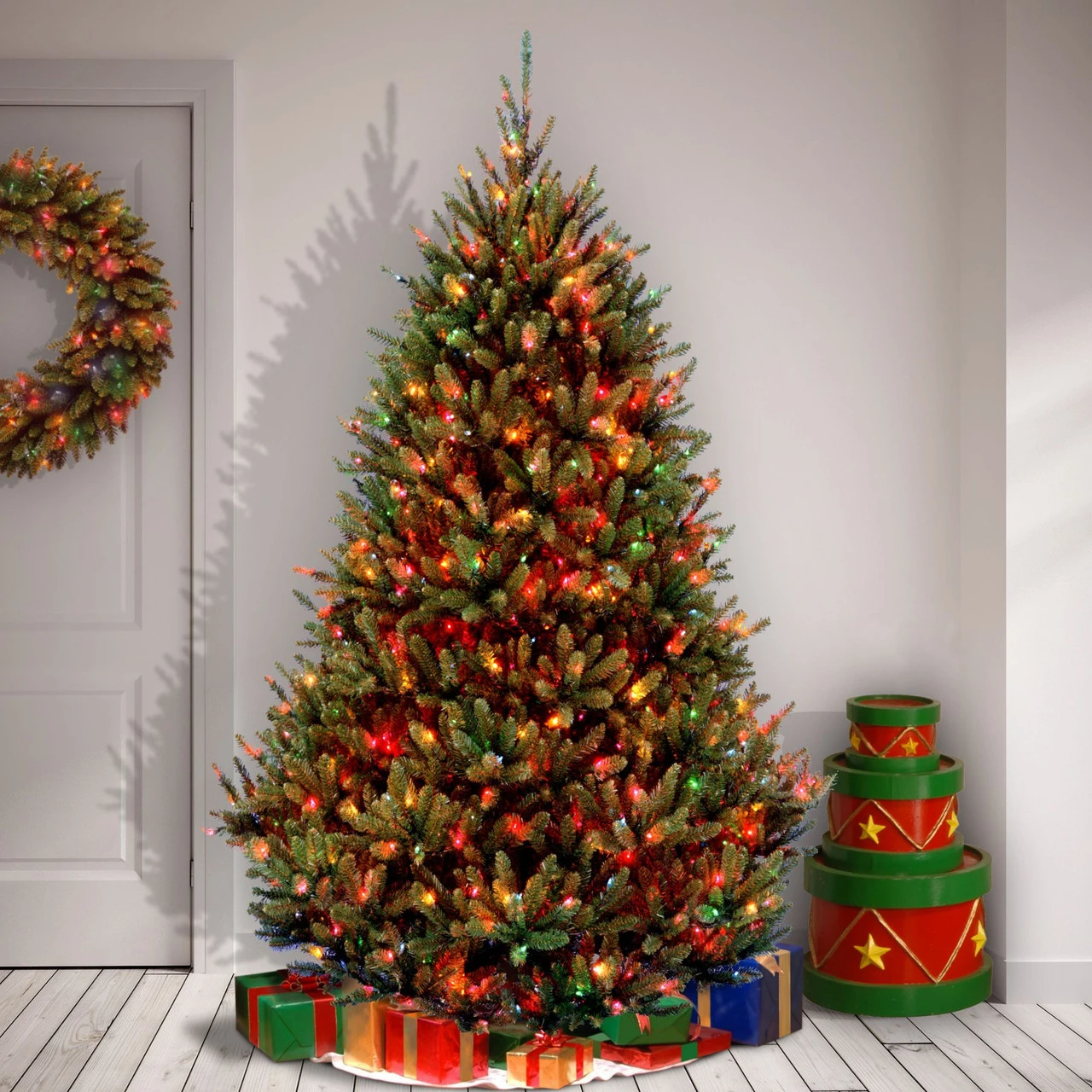 7.5’ Pre-Lit Natural Fraser Full Fir Artificial Christmas Tree - Multi-Color Light - Image 3